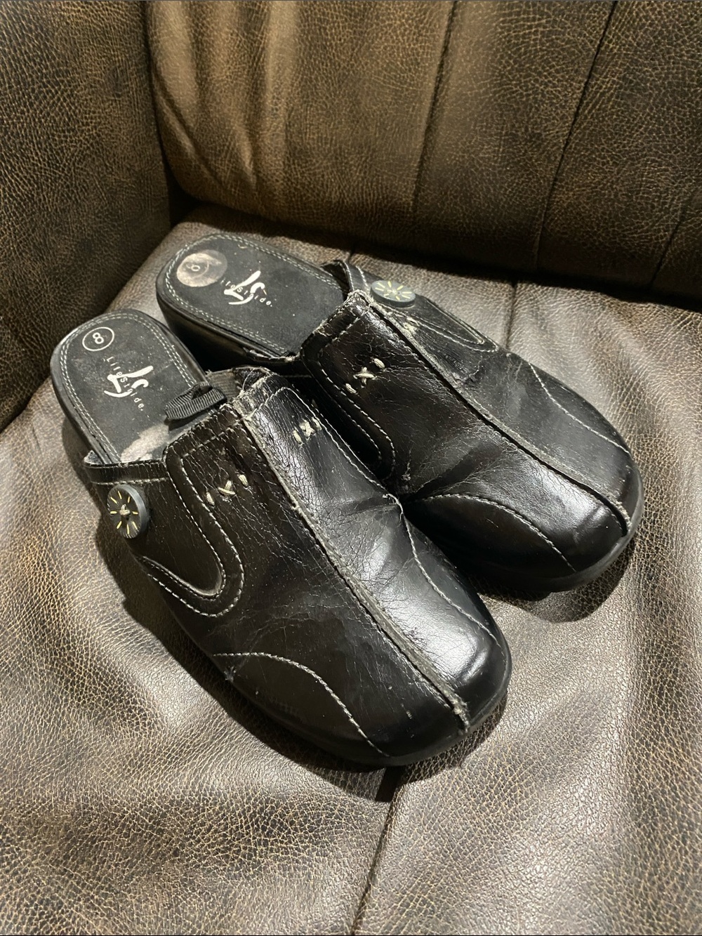 Life Stride Black Clogs Size 8M Acadamia Casual Slip-Ons Comfy